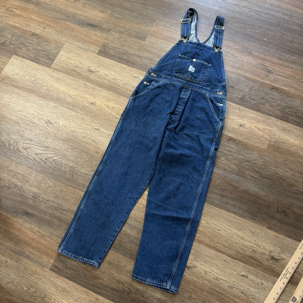 NWI Pointer Brand‎ Bib Overalls Dark Denim Men's Sz 34 USA Farmer Country